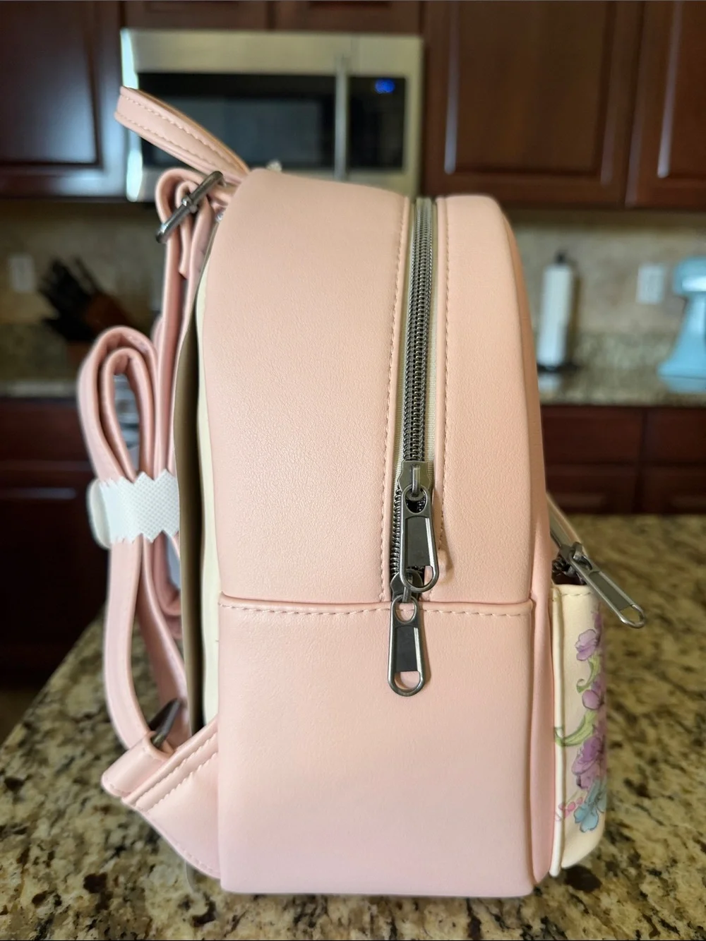 Loungefly Disney Pink Floral Aristocats Duchess and Marie Mini Backpack